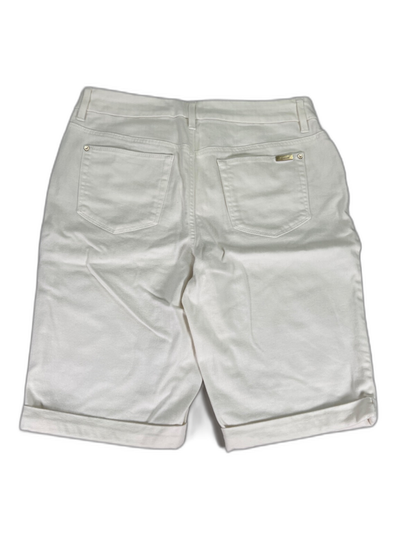 Chico's Women's White So Slimming Girlfriend Stretch Denim Shorts - 0.5/US 6 image 2