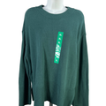 GAP Women's Green Cotton Crewneck Knit Long Sleeve Sweater - XL