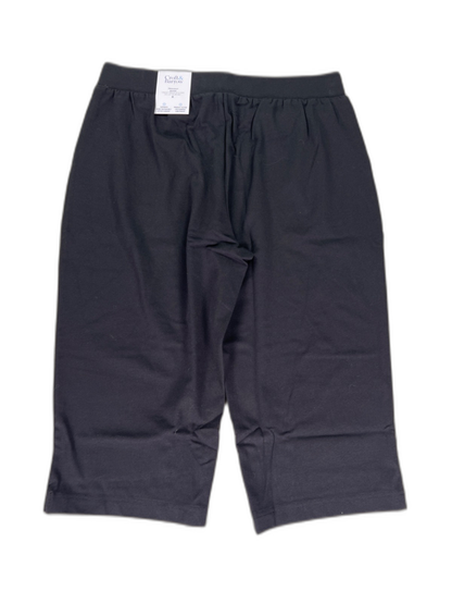Croft and Barrow Women's Black Mid Rise Skimmer Shorts - M image 2
