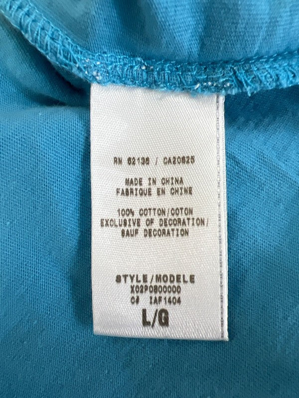 Guess Men's Blue Short Sleeve Pocket Front V-Neck Collared T-Shirt - L image 4