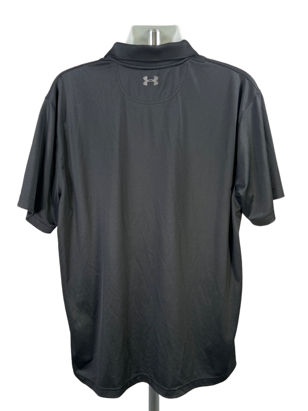 Under Armour Men's Black Solid Short Sleeve HeatGear Polo Shirt - 3XL image 2