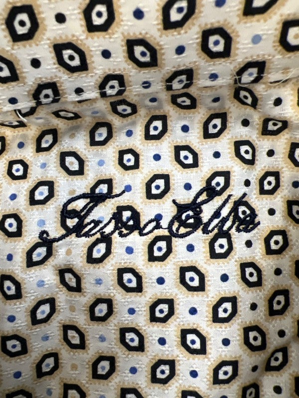 Tasso Elba Men’s White/Black Short Sleeve Button Up Shirt - M image 3