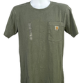 Carhartt Men's Green Relaxed Fit Lightweight Pocket Short Sleeve Tee Shirt - S