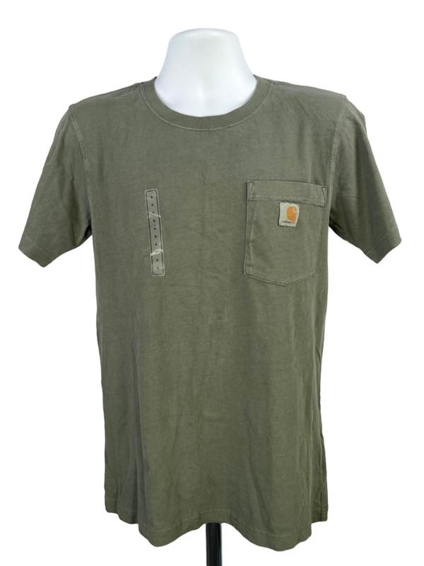 Carhartt Men's Green Relaxed Fit Lightweight Pocket Short Sleeve Tee Shirt - S