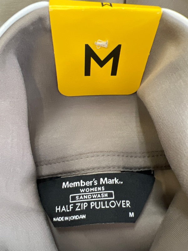 Member's Mark Women's Gray Sandwash Half Zip Pullover Jacket - M image 3