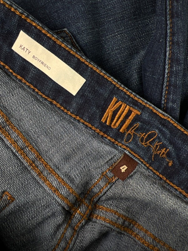 Kut from the Kloth Women's Dark Wash Boyfriend Denim Jeans - 4 image 3