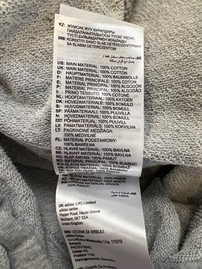 adidas Women's Gray Tiger Print Long Sleeve Pullover Terry Hoodie  Sweatshirt- S image 4