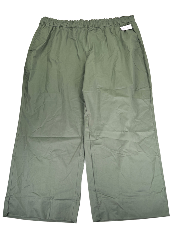 Lane Bryant Women's Green Mid Rise Wide Leg Pull On Pants - 28