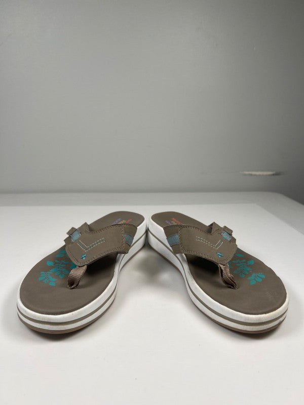 Skechers Women's Blue/Taupe Upgrades Marina Bay Flip Flop Sandals - 8 image 6
