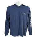 Vineyard Vines Men's Blue Graphic Long Sleeve Hooded Shirt - M