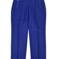 Chico's Women's Blue/Purple Satin Trim Pleated Front Pants - 1.5/US M