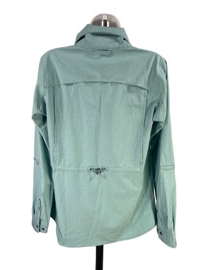 Duluth Trading Women's Green Sol Survivor Sun Protection Snap Button Shirt - S image 2