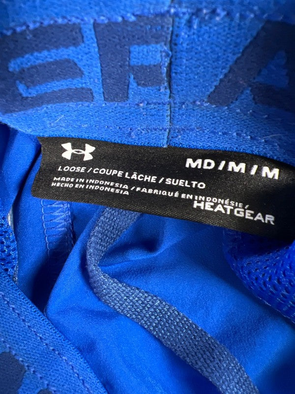 Under Armour Men's Blue Woven Graphic Loose Fit Athletic Shorts - M image 3