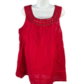 Lane Bryant Women's Red Scoop Neck Sleeveless Blouse - 18/20W Plus