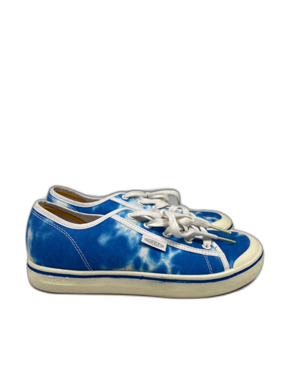 Keen Women's Blue/White Elsa Lite Lace Up Canvas Sneakers - 9