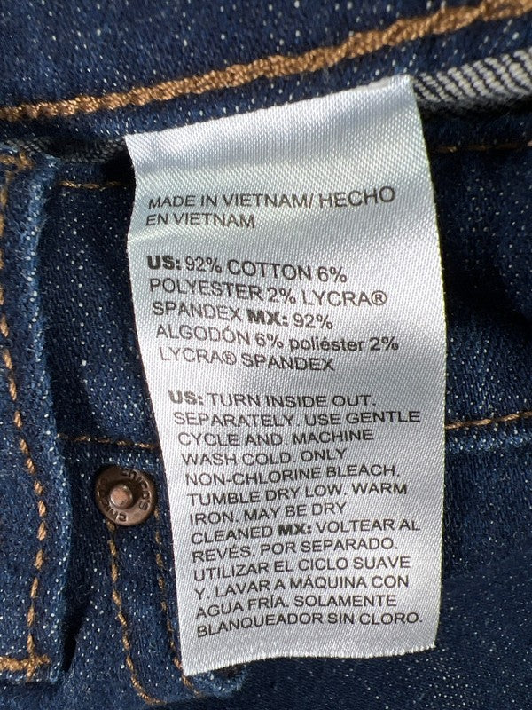 Chico's Women's Dark Wash So Slimming Girlfriend Kick Flare Jeans - 12 Petite image 4