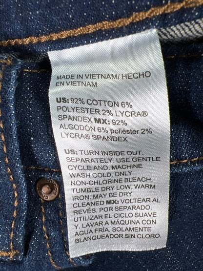 Chico's Women's Dark Wash So Slimming Girlfriend Kick Flare Jeans - 12 Petite image 4