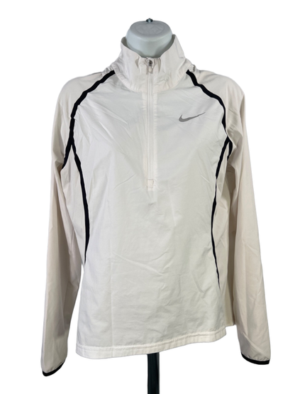 Nike Golf Women's White/Black Vented Quarter Zip Long Sleeve Jacket - S