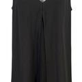 White House Black Market Women’s Black Asymmetrical Sleeveless Blouse - XS