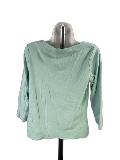 Chico's Women's Green Cotton Casual 3/4 Sleeve Shirt - 1/US M image 2