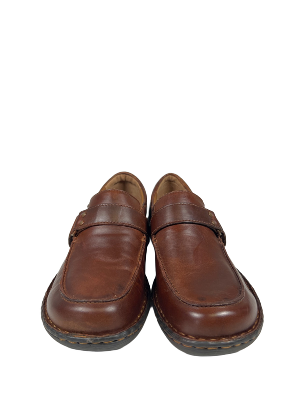 BOC Born Women's Brown Leather Slip On Loafers - 8 image 2