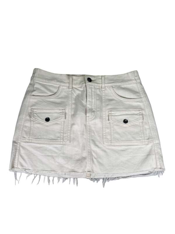 Aerie Women's Beige/Ivory Distressed Cargo Micro Mini Skirt - S