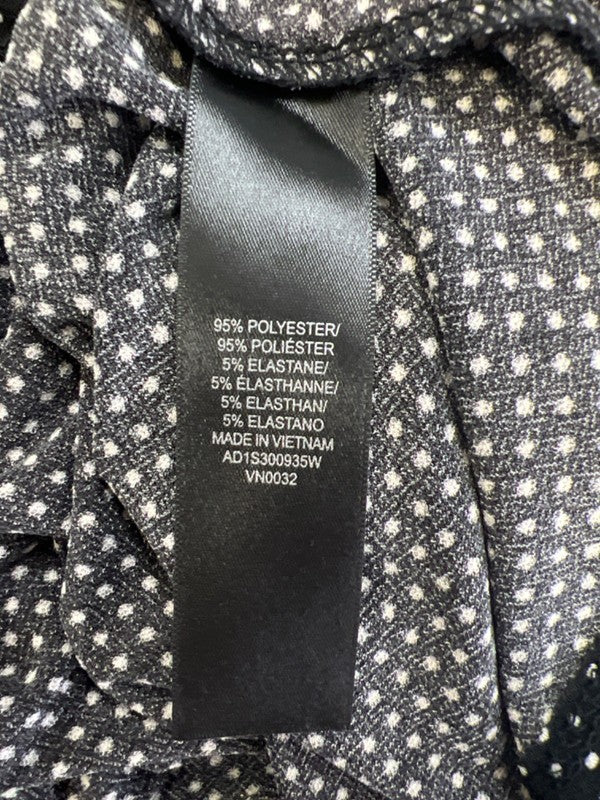 Adrianna Papell Women's Black/White Polka Dot Pleated 3/4 Sleeve Blouse - 1X image 4