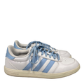 adidas Women's White/Blue Breaknet Sleek Lace Up Sneakers - 8.5