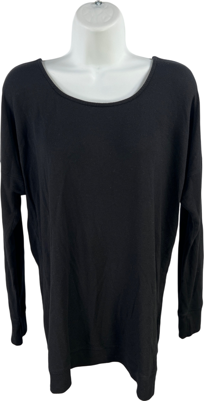 Athleta Women’s Black Criss Cross Back Long Sleeve Shirt - M