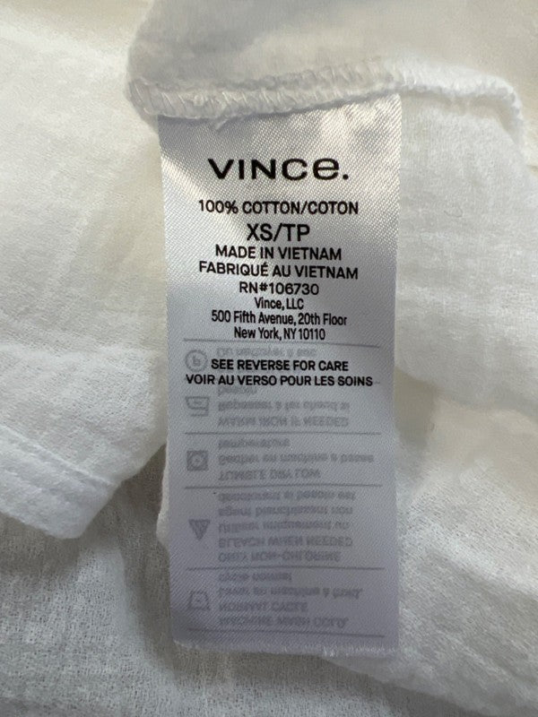 Vince Women's White Cap Sleeve V-Neck Blouse - XS image 4