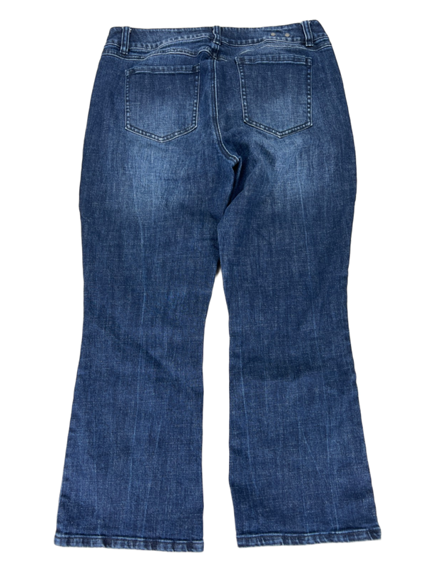 Cabi Women's Dark Wash Kick Back Flare Denim Jeans - 10 image 2