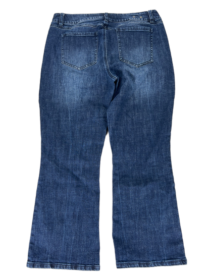 Cabi Women's Dark Wash Kick Back Flare Denim Jeans - 10 image 2