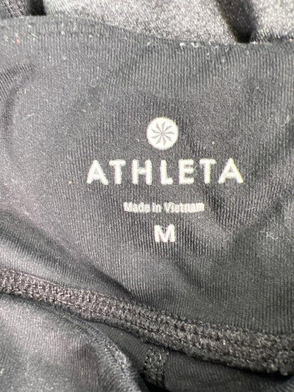 Athleta Women's Black/Gray Plie Tight Mid Rise Leggings - M image 3
