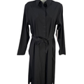 Athleta Women's Black Urbanite Button Up Tie Waist Midi Dress - XS