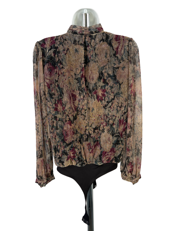 Lauren Conrad Women's Multicolor Metallic Long Sleeve Bodysuit And Skirt Set - S image 4