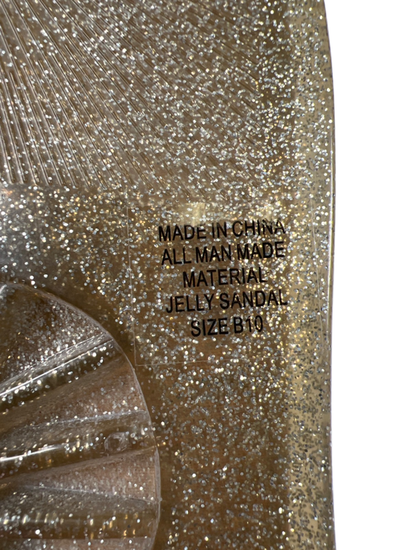 Kate Spade Women's Gray Glitter Jelly Cork Bottom T-Strap Sandals - 10 image 8