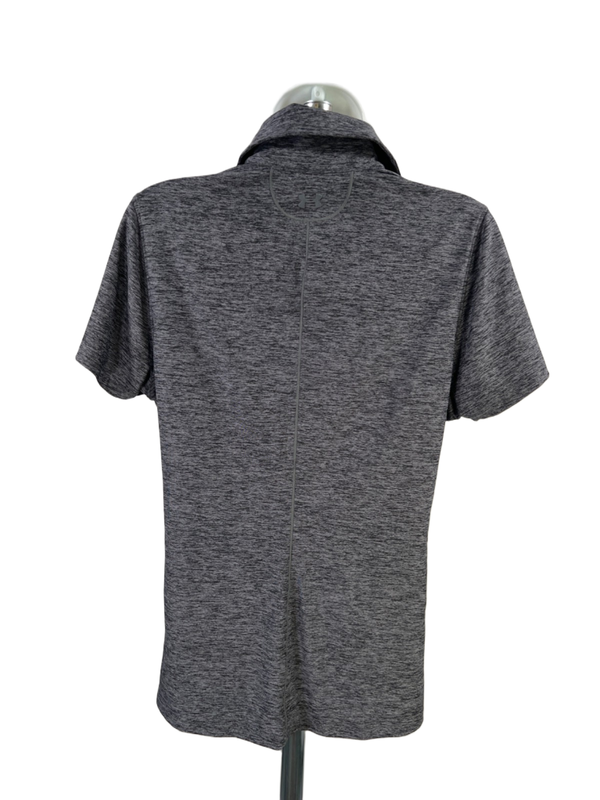 Under Armour Women's Gray Heathered Short Sleeve Fitted Active Polo - M image 2