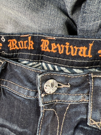 Rock Revival Women's Dark Wash Embellished Sora Boot Denim Jeans - 29 image 3