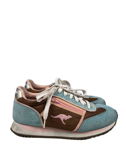 KangaROOS Women's Blue/Pink Lotus 28 Lace Up Casual Athletic Sneakers - 7