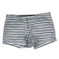 Gap Women's White/Blue Striped Girlfriend 3 in Khakis Shorts - 16/33