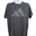 Adidas Women's Black Melange Future Icons Winners 3.0 Short Sleeve Shirt - L