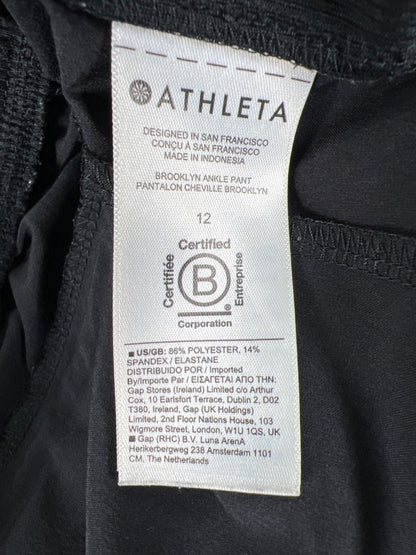 Athleta Women's Black Brooklyn Mid Rise Pull On Tapered Ankle Pants - 12 image 4
