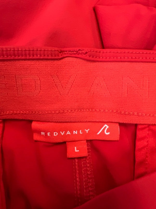 Redvanly Men's Red Stretch Waist Performance Golf Shorts - L image 3