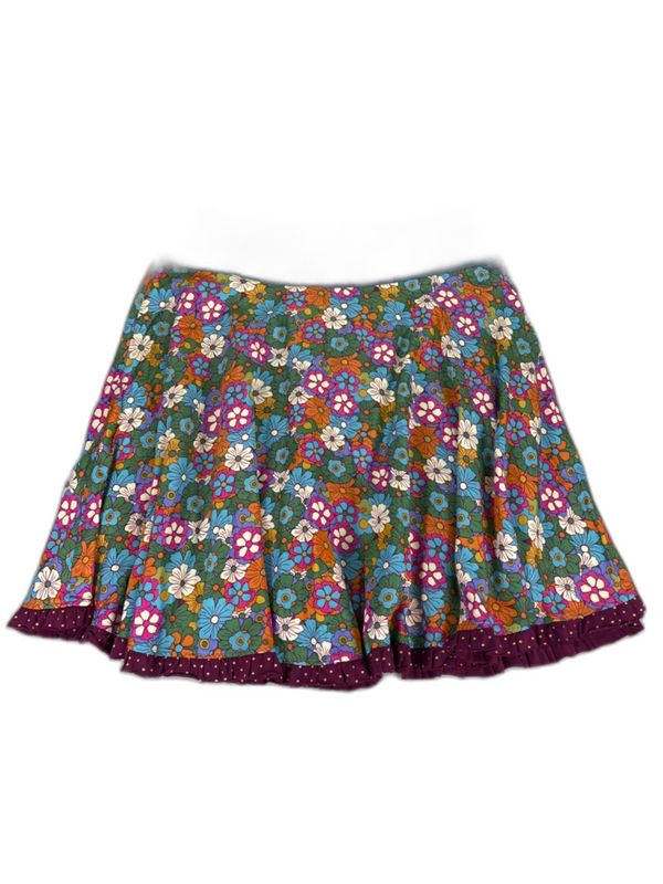 Matilda Jane Women's Blue/Multicolor Paint by Numbers A-Line Skirt - M image 2