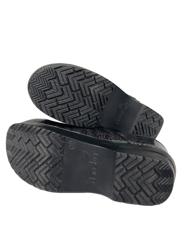 Dansko Women's Black Metallic Patent Leather Professional Work Clogs - 7.5/8 image 8