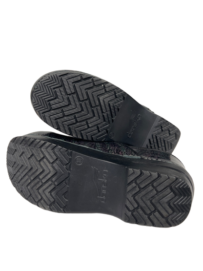 Dansko Women's Black Metallic Patent Leather Professional Work Clogs - 7.5/8 image 8