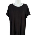 Ellen Tracy Women's Black Short Sleeve Hi-Low Tee Shirt - XL