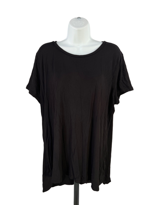 Ellen Tracy Women's Black Short Sleeve Hi-Low Tee Shirt - XL