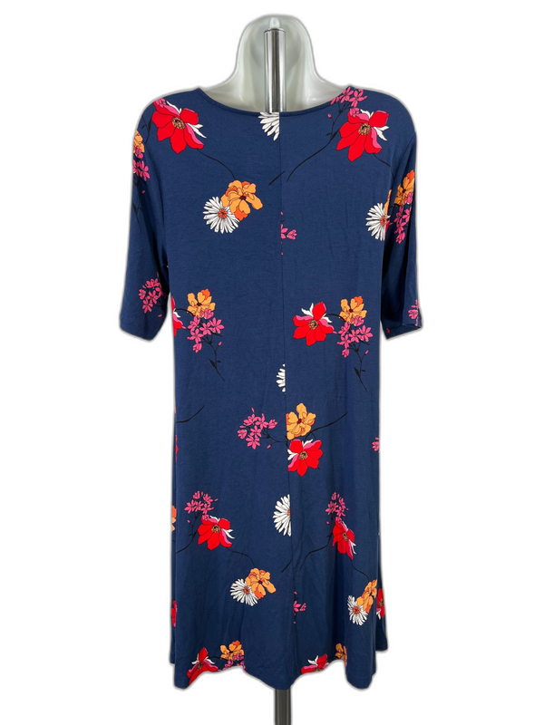 St. Johns Bay Women's Floral Short Sleeve T-Shirt Dress - M image 2