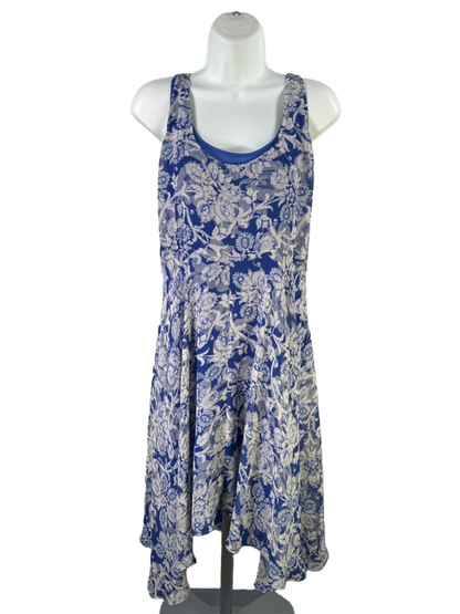 Cabi Women's Blue Paisley Sleeveless 2 Piece Layered Dress - M